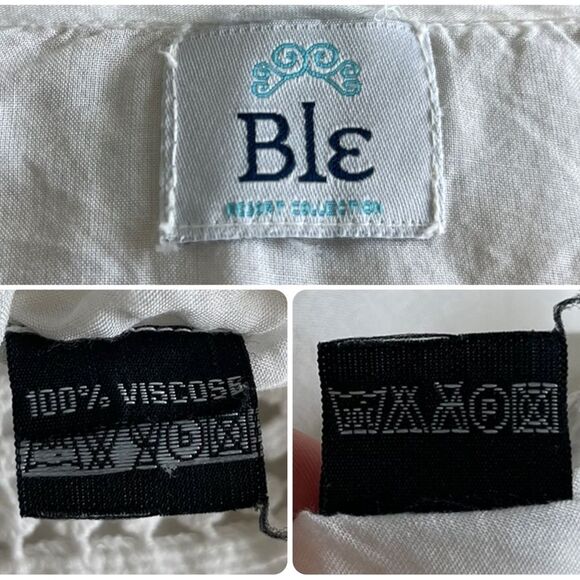 BLE Resort Collection Lightweight Boxy Top With Crochet Lace Trim in White - Picture 6 of 9